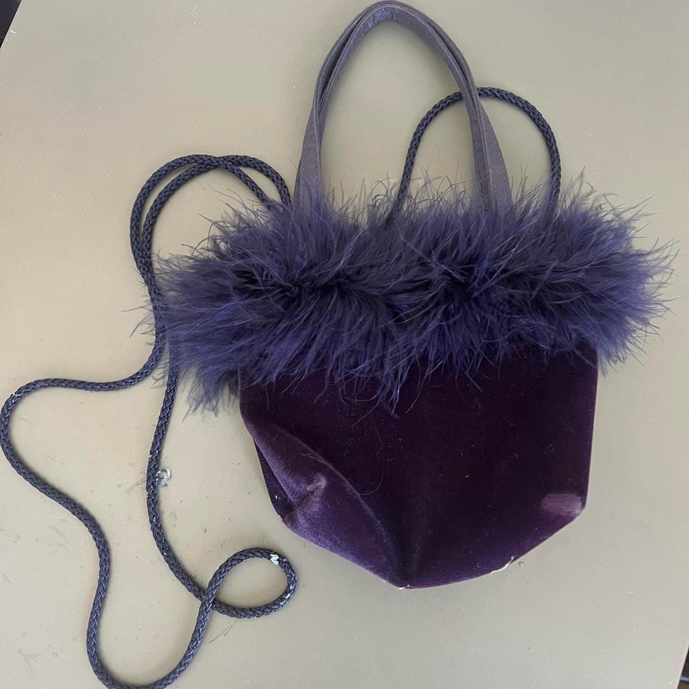 Elegant Purple Velvet Women's Bag